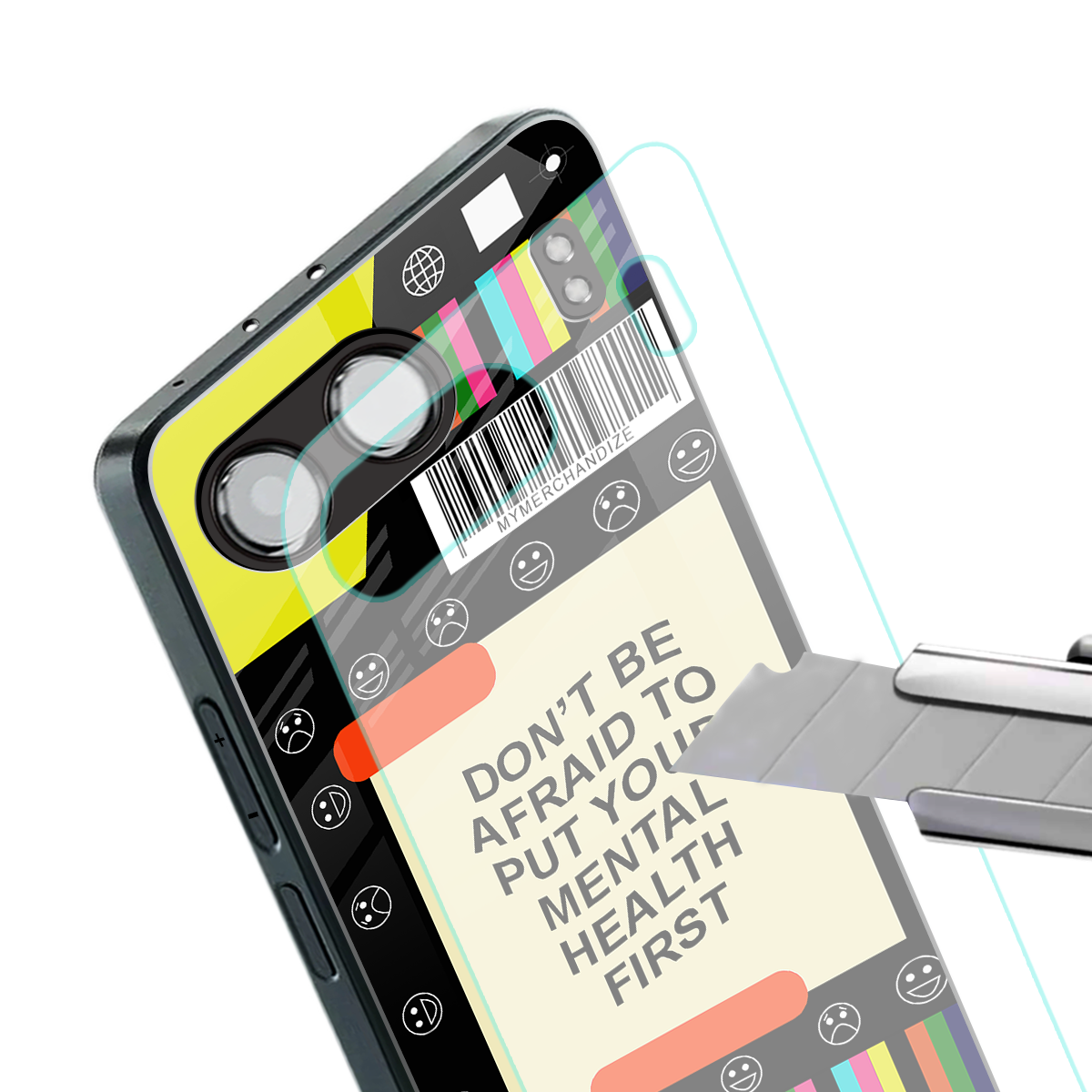 mental health back phone cover | glass case for oneplus nord 4