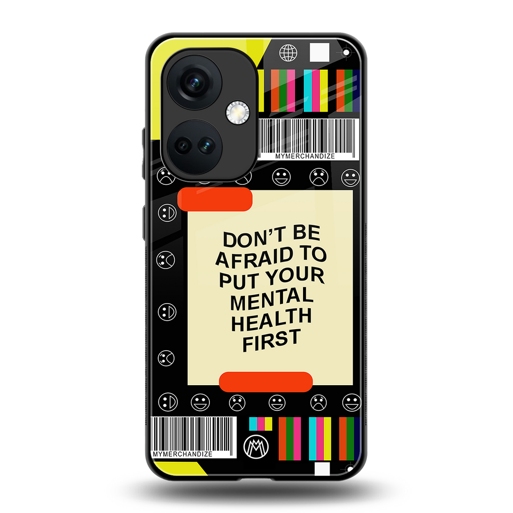 mental health back phone cover | glass case for oneplus nord ce 3
