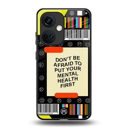 mental health back phone cover | glass case for oneplus nord ce 3