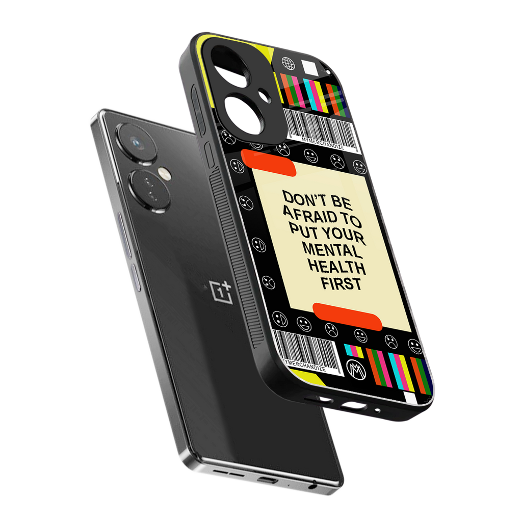 mental health back phone cover | glass case for oneplus nord ce 3