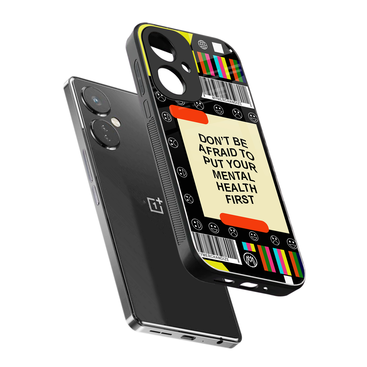 mental health back phone cover | glass case for oneplus nord ce 3