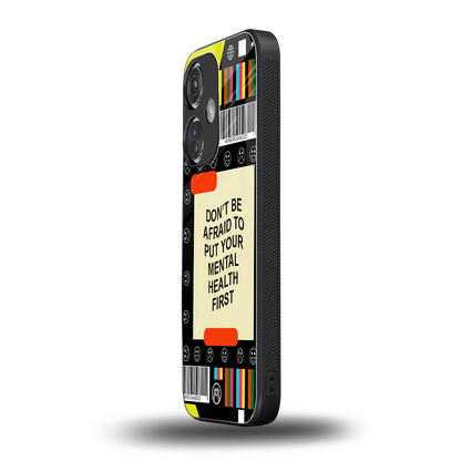 mental health back phone cover | glass case for oneplus nord ce 3