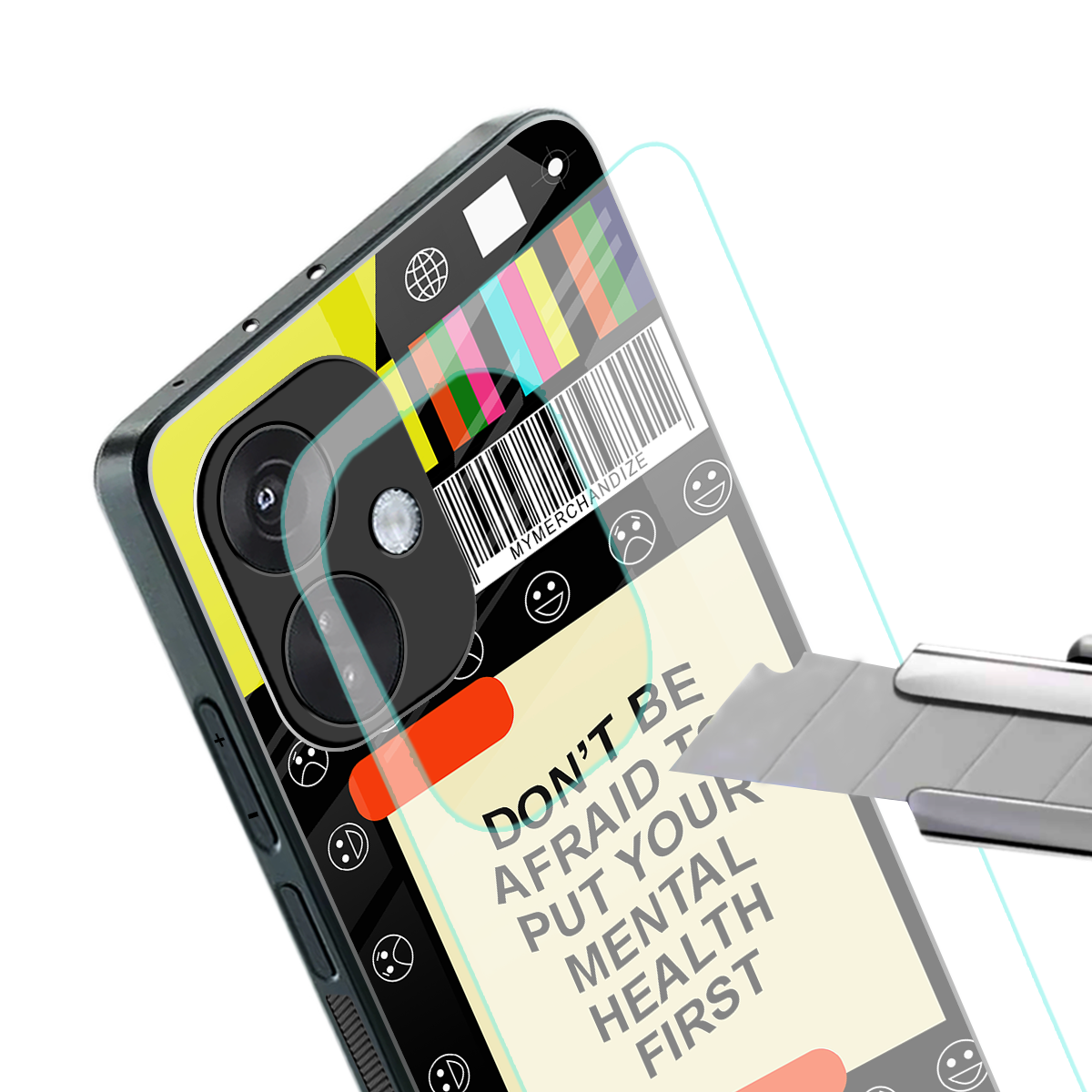 mental health back phone cover | glass case for oneplus nord ce 3