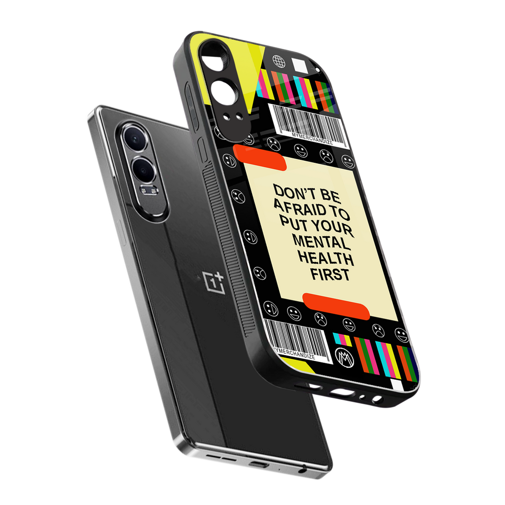 mental health back phone cover | glass case for oneplus nord ce 4 lite