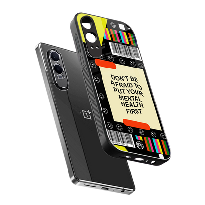mental health back phone cover | glass case for oneplus nord ce 4 lite