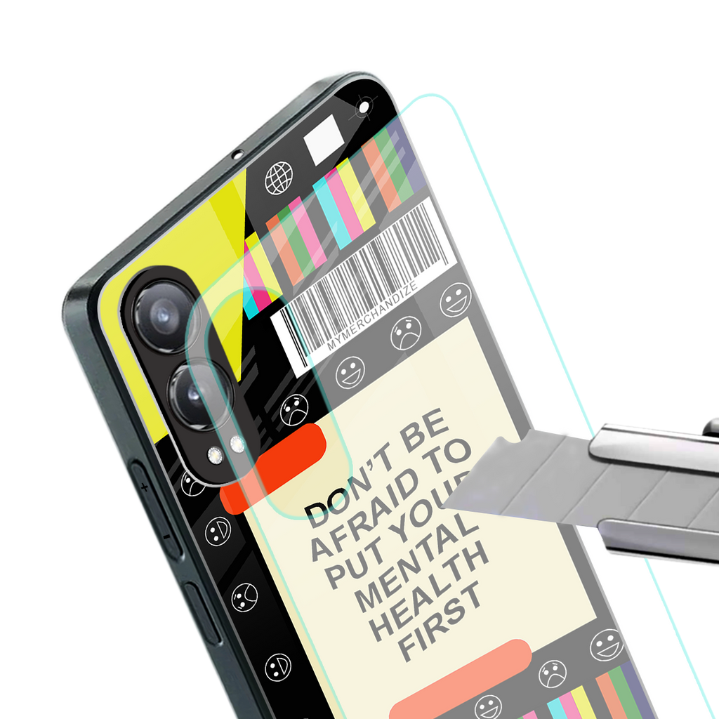 mental health back phone cover | glass case for oneplus nord ce 4 lite