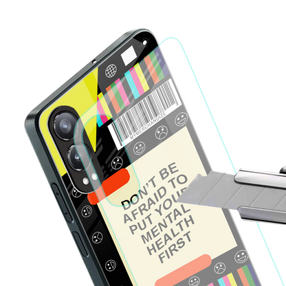 mental health back phone cover | glass case for oneplus nord ce 4 lite