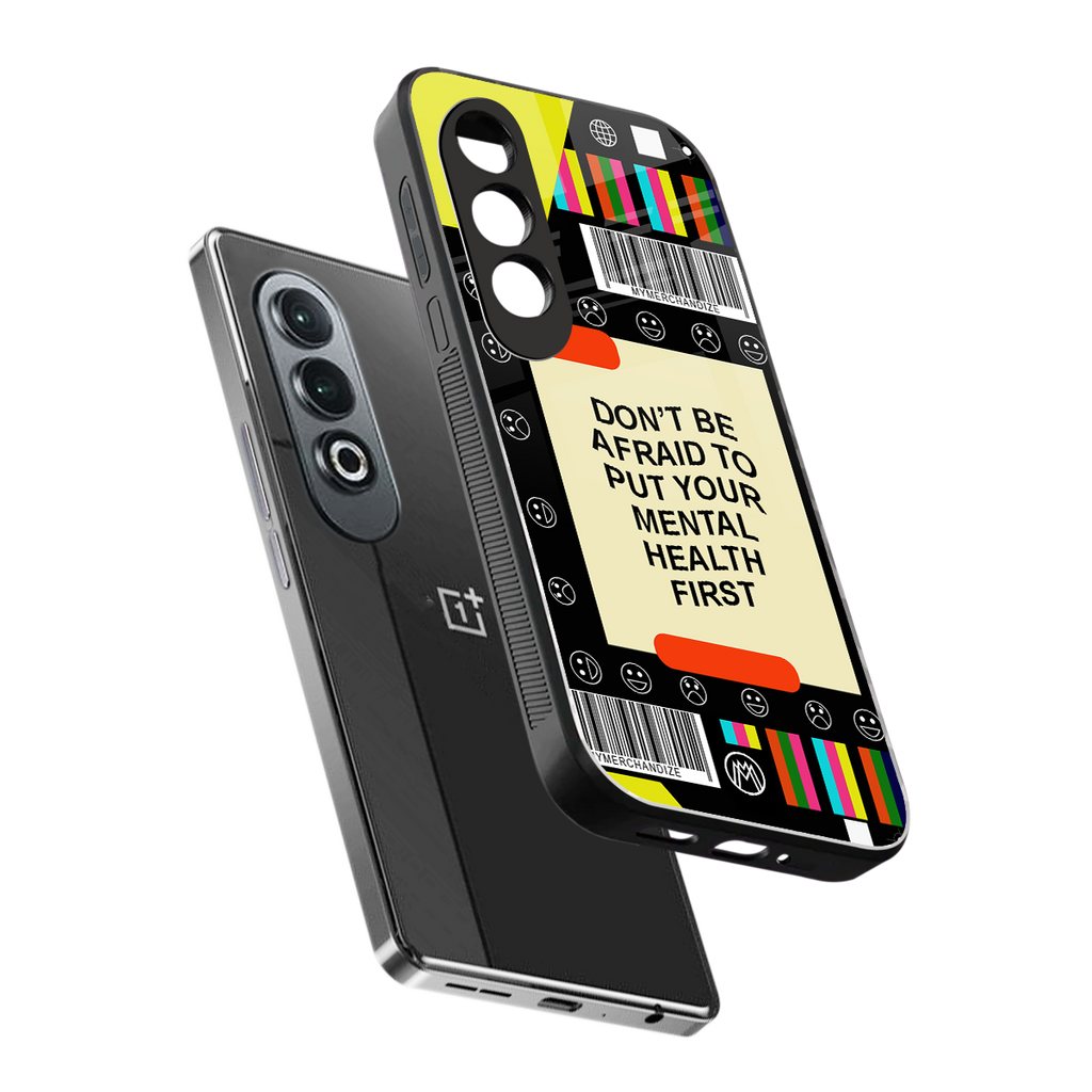 mental health back phone cover | glass case for oneplus nord ce 4