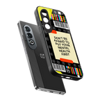 mental health back phone cover | glass case for oneplus nord ce 4