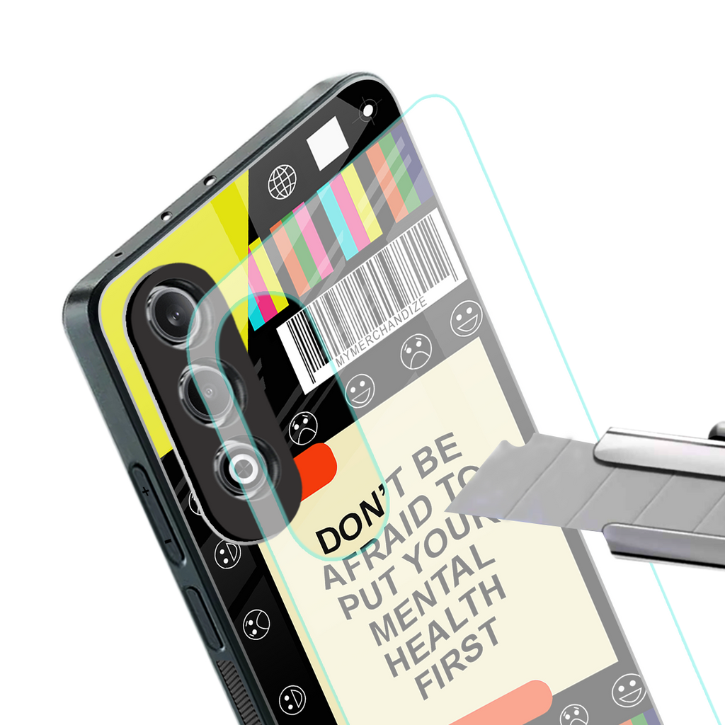 mental health back phone cover | glass case for oneplus nord ce 4