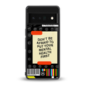 mental health back phone cover | glass case for google pixel 6 pro