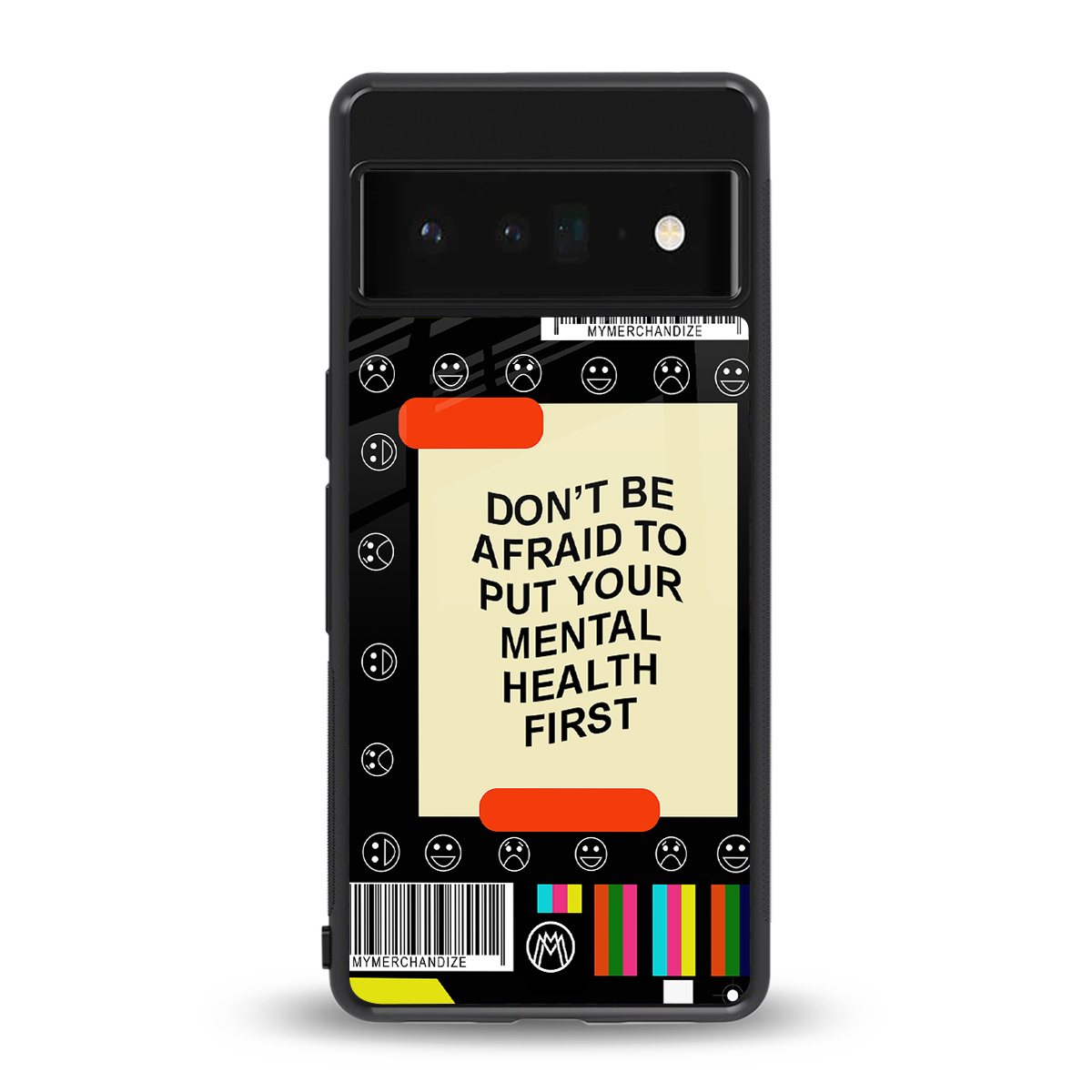 mental health back phone cover | glass case for google pixel 6 pro