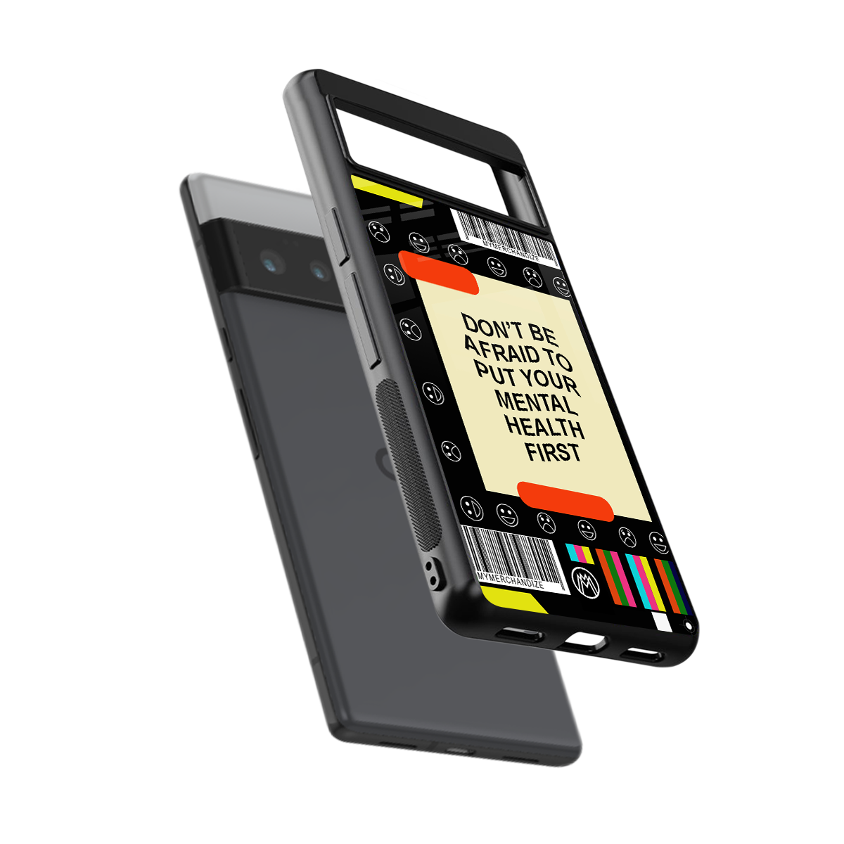 mental health back phone cover | glass case for google pixel 6 pro