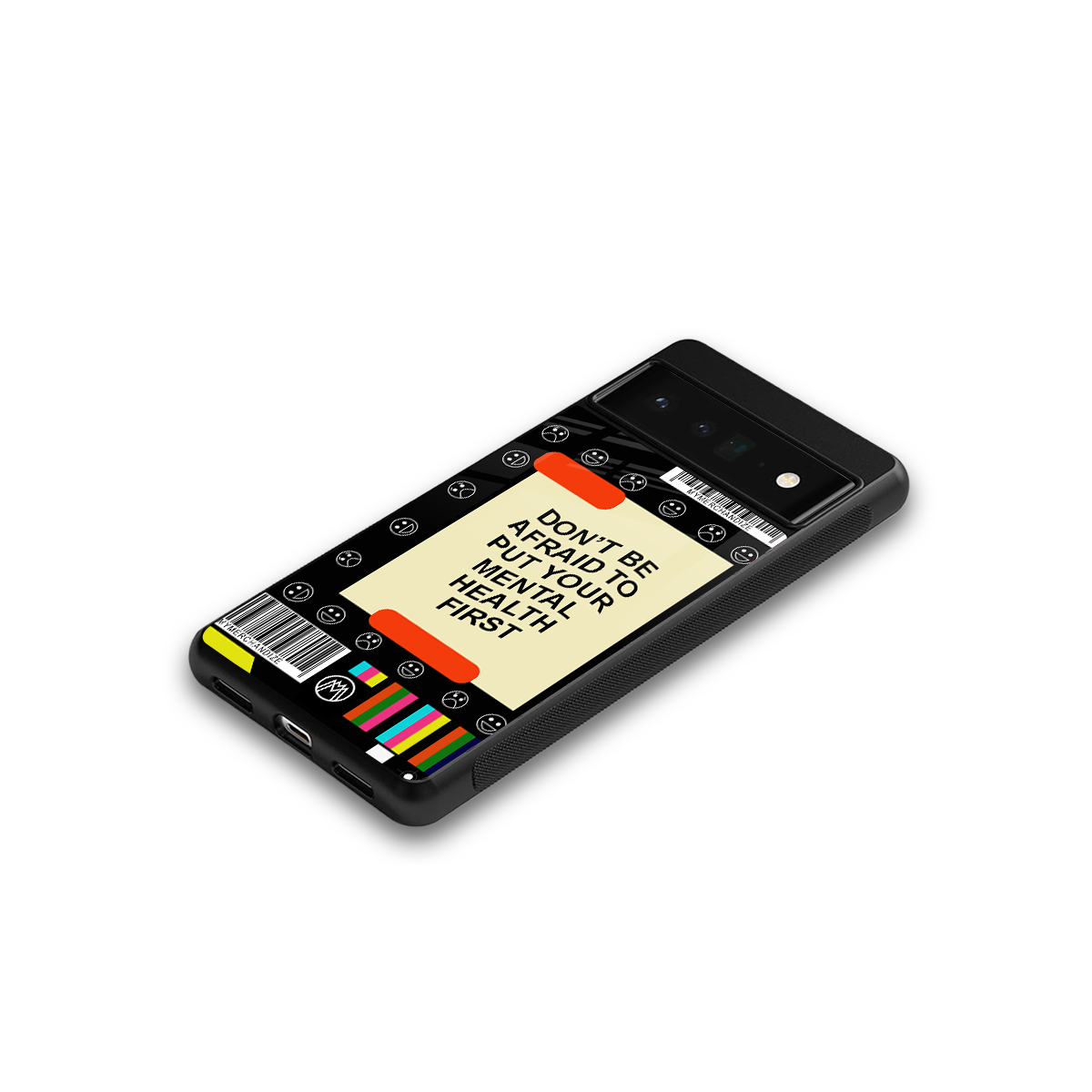 mental health back phone cover | glass case for google pixel 6 pro