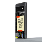 mental health back phone cover | glass case for google pixel 6 pro