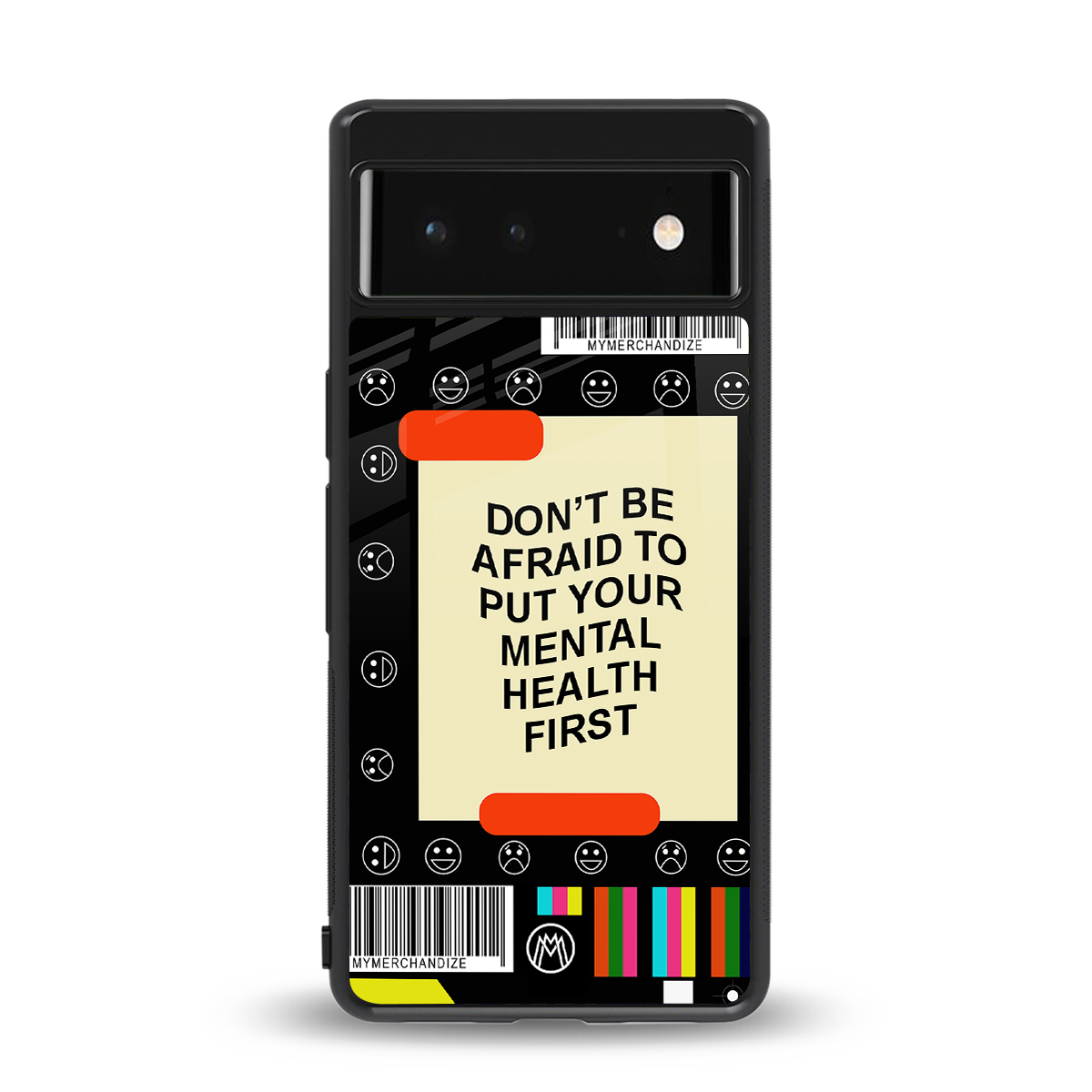 mental health back phone cover | glass case for google pixel 6