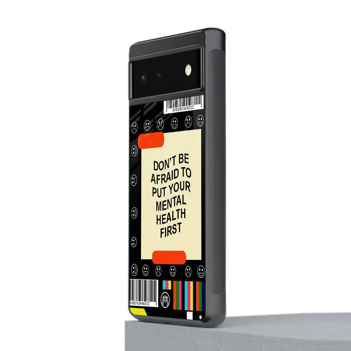 mental health back phone cover | glass case for google pixel 6