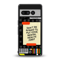 mental health back phone cover | glass case for google pixel 7 pro