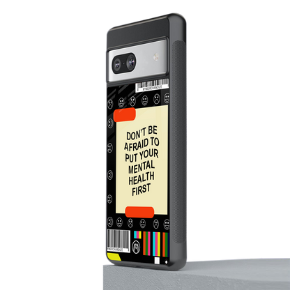 mental health back phone cover | glass case for Google Pixel 7
