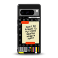mental health back phone cover | glass case for google pixel 8 pro