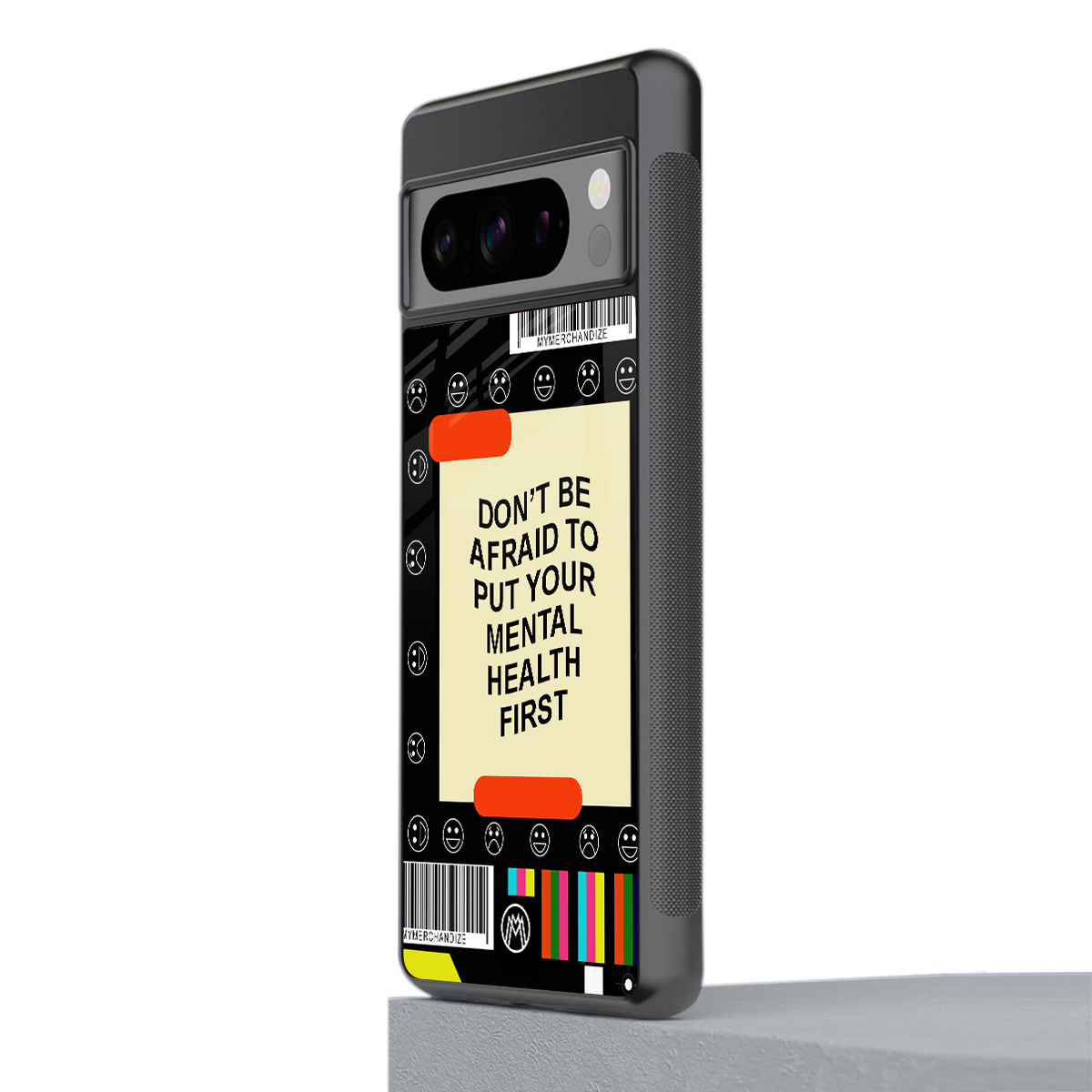 mental health back phone cover | glass case for google pixel 8 pro