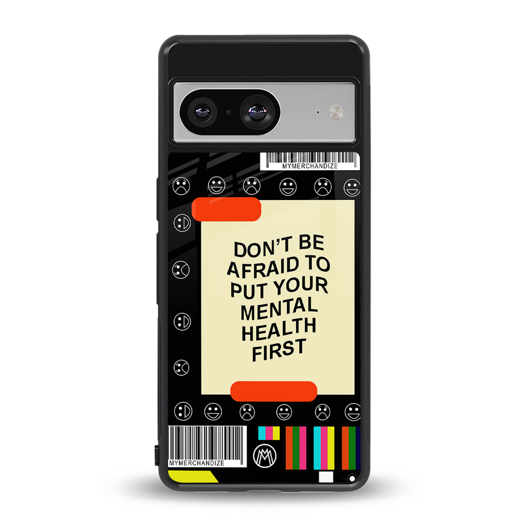 mental health back phone cover | glass case for Google Pixel 8