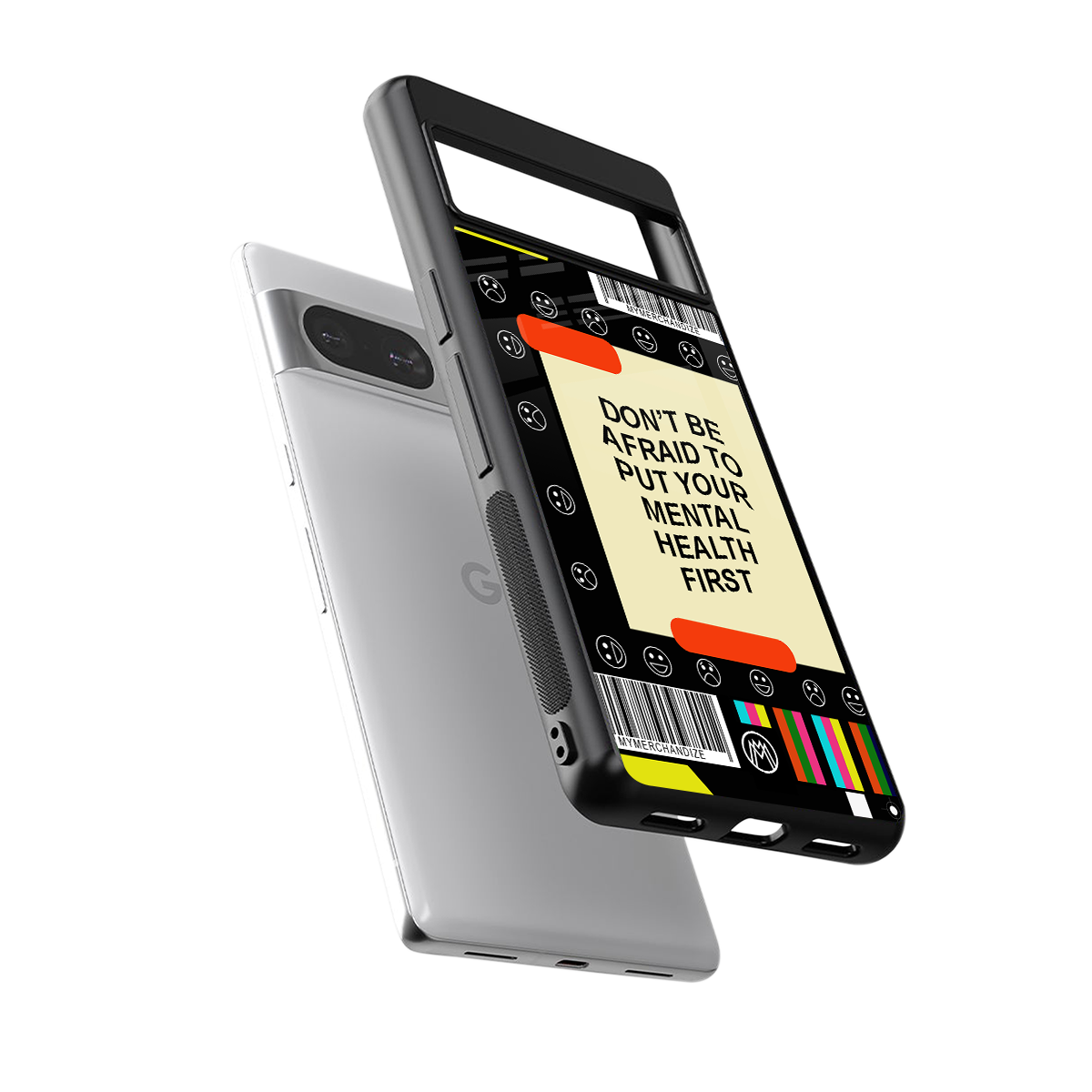 mental health back phone cover | glass case for Google Pixel 8