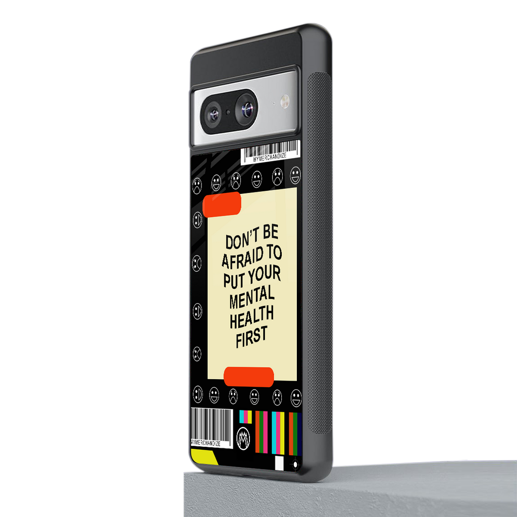 mental health back phone cover | glass case for Google Pixel 8