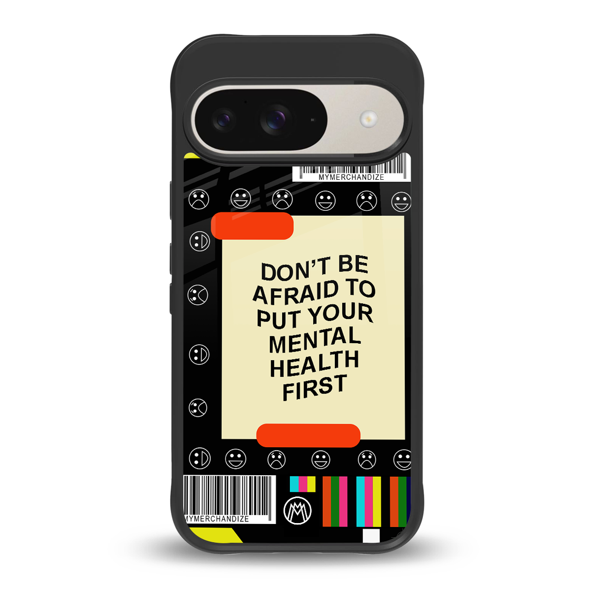 mental health back phone cover | glass case for google pixel 9