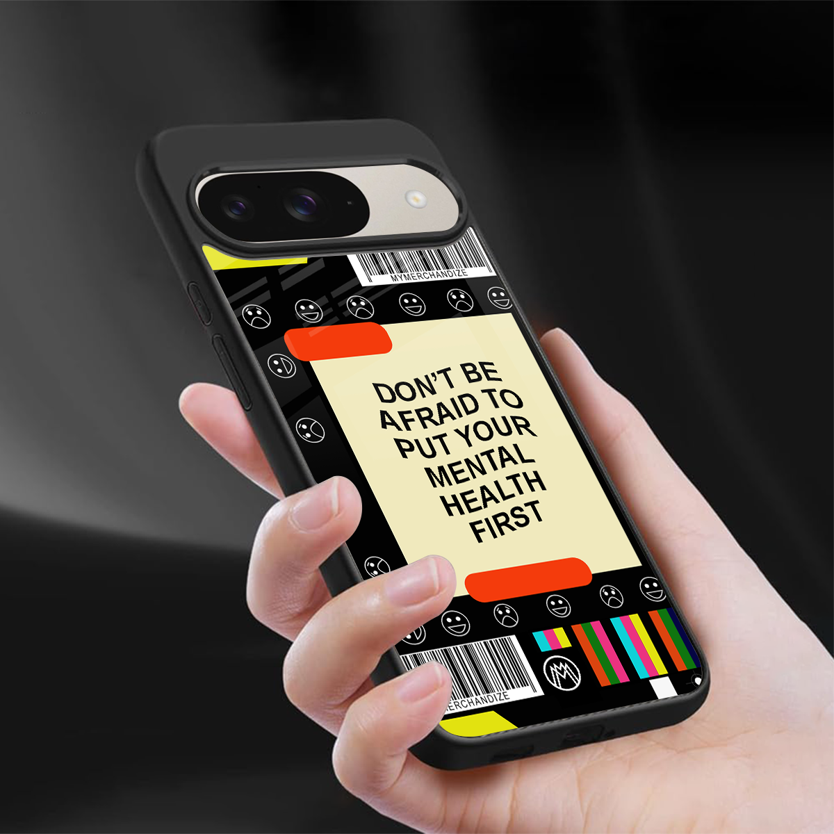 mental health back phone cover | glass case for google pixel 9