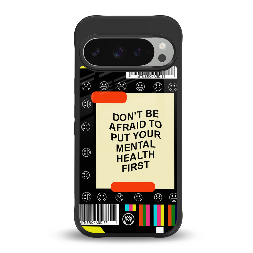 mental health back phone cover | glass case for google pixel 9 pro