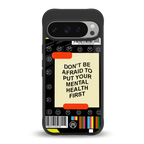 mental health back phone cover | glass case for google pixel 9 pro