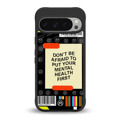 mental health back phone cover | glass case for google pixel 9 pro xl
