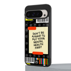 mental health back phone cover | glass case for google pixel 9 pro xl