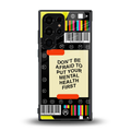 mental health back phone cover | glass case for samsung galaxy s23 ultra