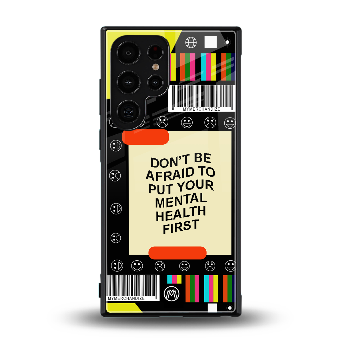 mental health back phone cover | glass case for samsung galaxy s23 ultra