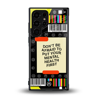 mental health back phone cover | glass case for samsung galaxy s23 ultra