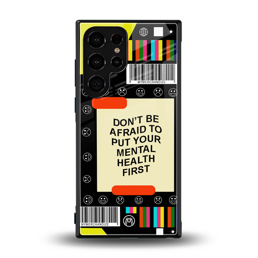 mental health back phone cover | glass case for samsung galaxy s23 ultra