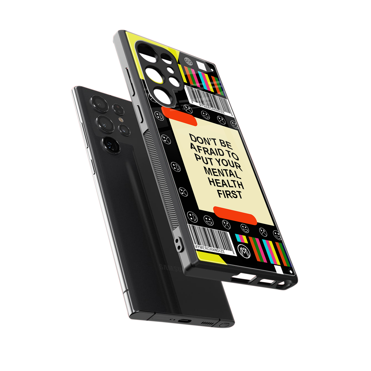 mental health back phone cover | glass case for samsung galaxy s23 ultra