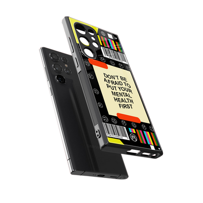 mental health back phone cover | glass case for samsung galaxy s23 ultra