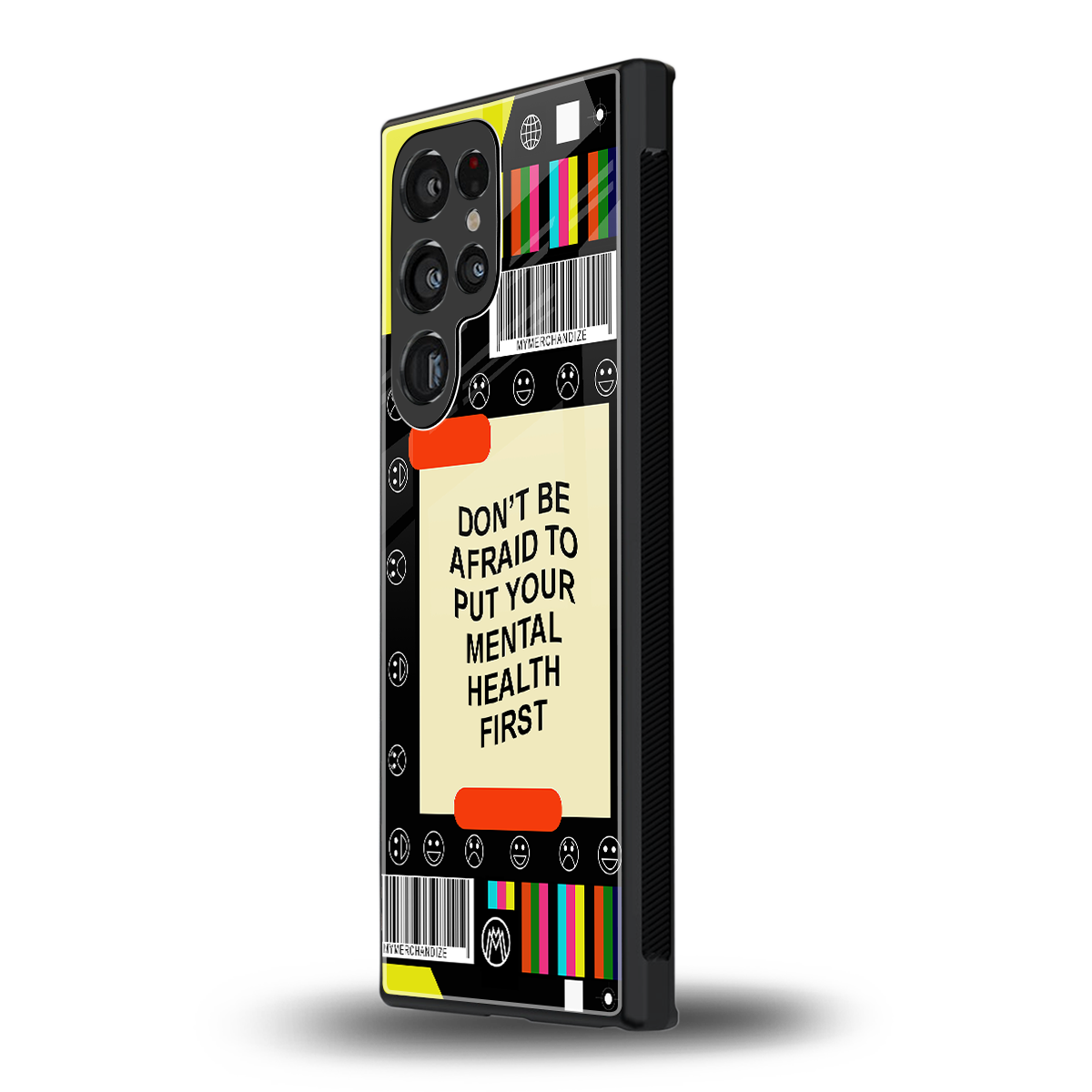 mental health back phone cover | glass case for samsung galaxy s23 ultra