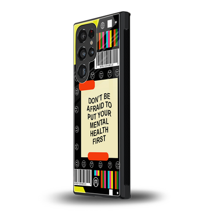 mental health back phone cover | glass case for samsung galaxy s23 ultra