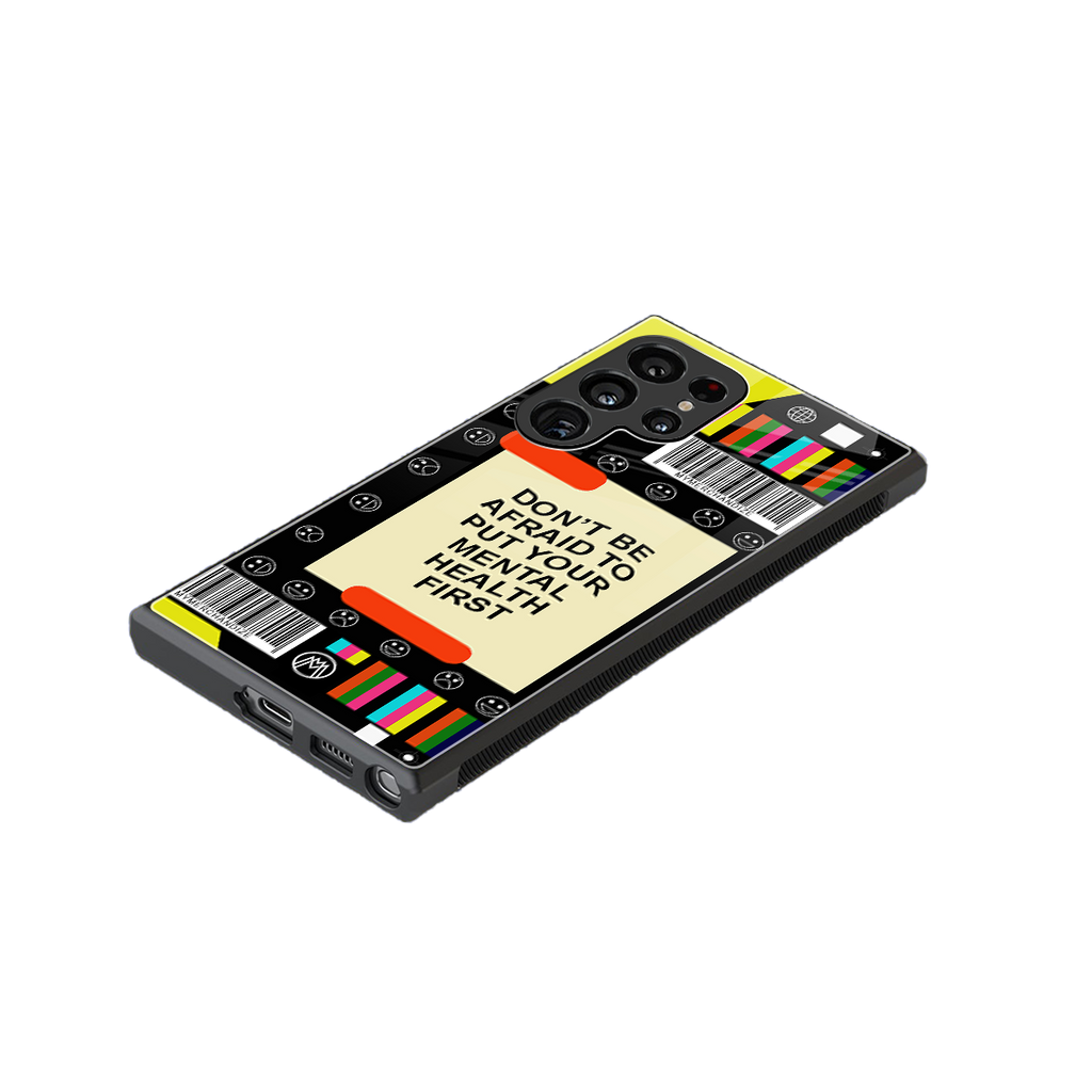 mental health back phone cover | glass case for samsung galaxy s24 ultra