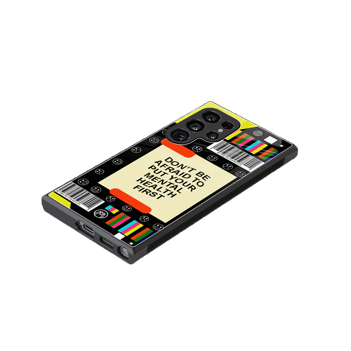 mental health back phone cover | glass case for samsung galaxy s23 ultra