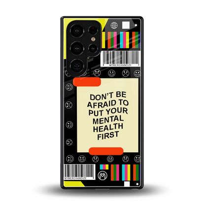 mental health back phone cover | glass case for samsung galaxy s25 ultra