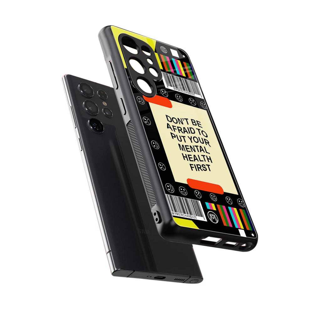 mental health back phone cover | glass case for samsung galaxy s25 ultra