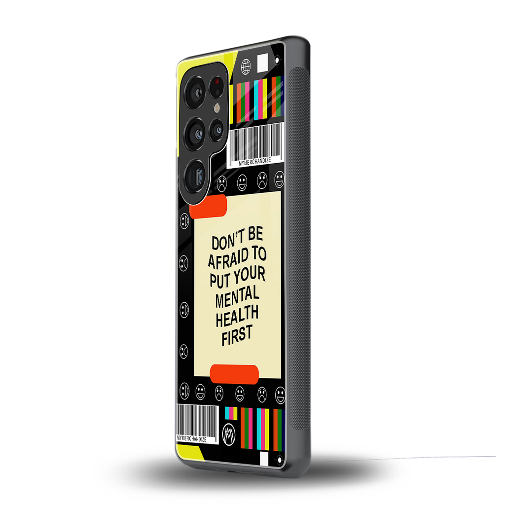 mental health back phone cover | glass case for samsung galaxy s25 ultra