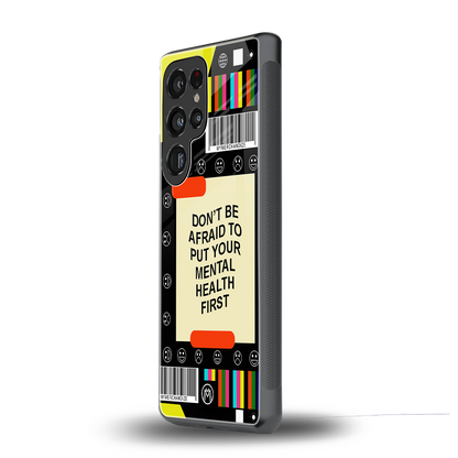 mental health back phone cover | glass case for samsung galaxy s25 ultra