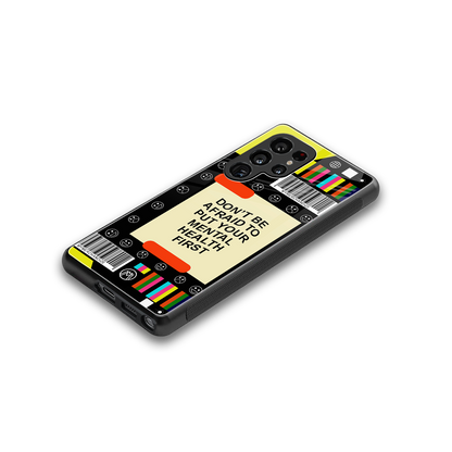 mental health back phone cover | glass case for samsung galaxy s25 ultra