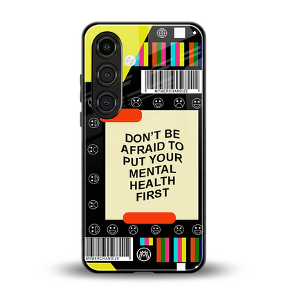 mental health back phone cover | glass case for samsung galaxy s24 fe